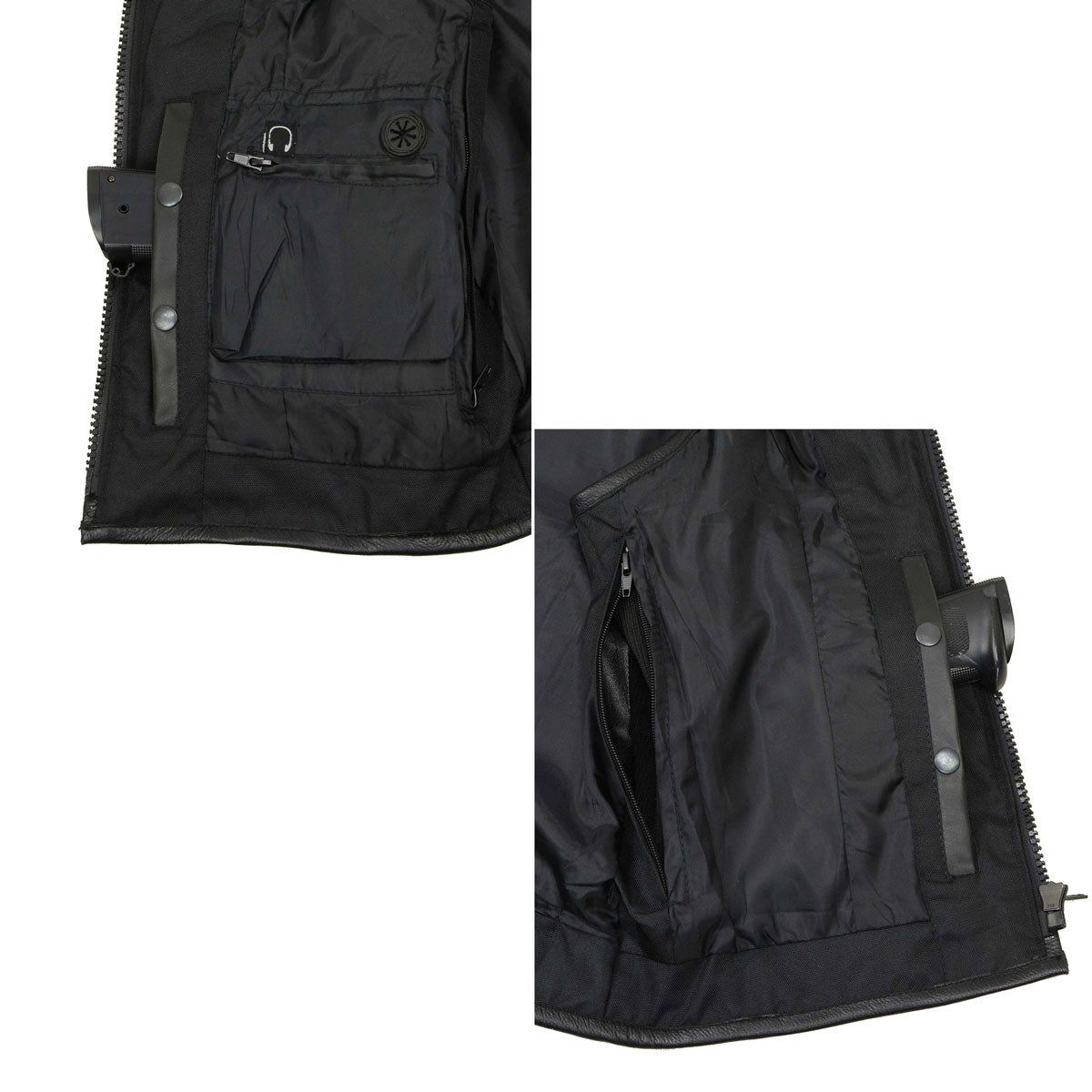 Milwaukee Leather MLL4501 Women's Tactical Swat Style Rider Leather Vest w/ Single Panel Back for Club Patches - image 9