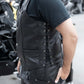 Hot Leathers VSM1008 Men's Black 'Buffalo Nickel Snap' Leather Vest — image 2