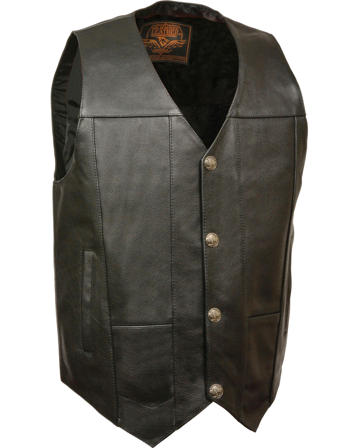 Men's Plain Side Vest w/ Buffalo Snaps