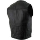 USA Leather 201 Men's Black 'Classy' Leather Motorcycle Rider Vest with Snap Button Closure — image 8