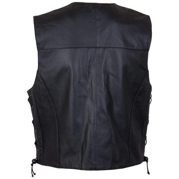 USA Leather 201L Men's Black Classic Leather Side Lace Vest — image 4