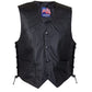 USA Leather 201L Men's Black Classic Leather Side Lace Vest — image 5