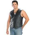 USA Leather 201L Men's Black Classic Leather Side Lace Vest — image 1