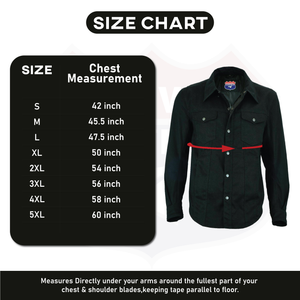 Biker Denim Club Style Anarchy Twill Shirt Conceal Carry Gun pocket SKU#21403