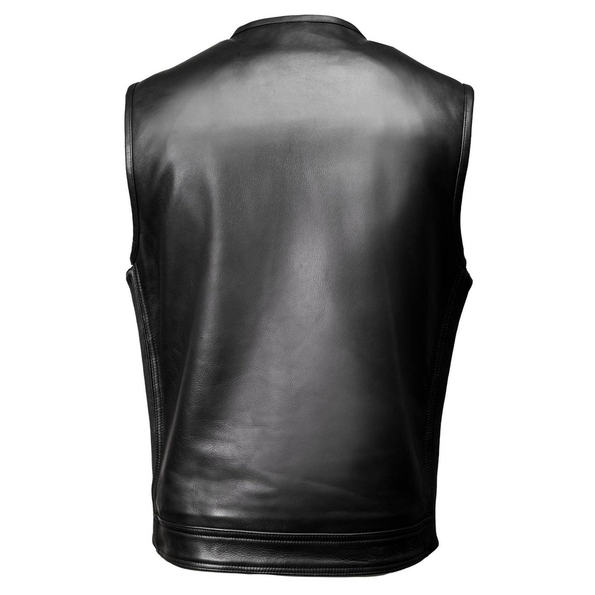 MMCC Men's Quick Draw Black Leather Motorcycle Vest - MMC30001 — image 16