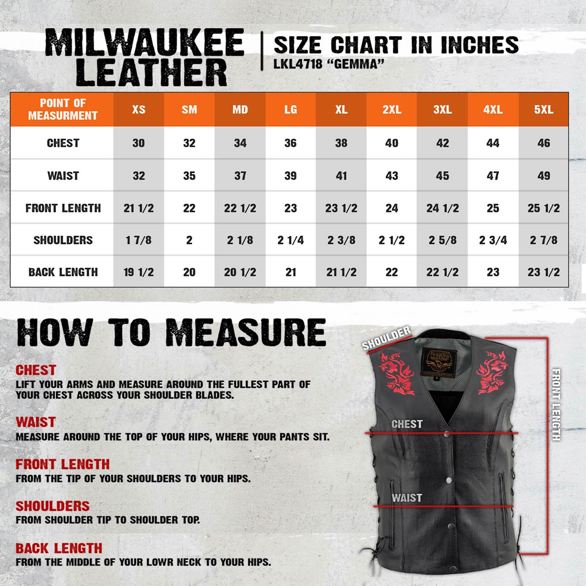 Milwaukee Leather Women's Gemma Black/Red Leather Motorcycle Vest with Side Laces - LKL4718 - image 3