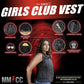 MMCC Women's Girls Club Black Leather Motorcycle Vest - MMC40005 - image 2