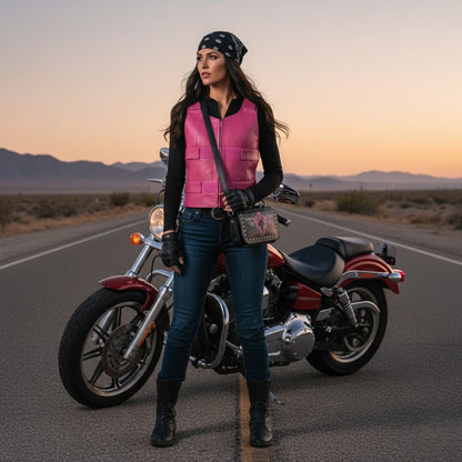 Hot Pink Ladies Vest & Bag Duo – Perfect Matching Outfit Set