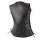 Milwaukee Leather LKL4710 Women's Black Premium Leather Motorcycle Biker Rider Vest w/ Snap Button Closure - image 8