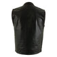 Milwaukee Leather LKM3780 Men's Black Premium Leather Motorcycle Rider Vest w/ Red Stitching and USA Inside Flag Lining — image 8