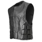 Milwaukee Leather LKM3786 Men's Swat Style Black Leather Motorcycle Riders Vest w/ Adjustable Side Velcro — image 4