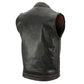 Milwaukee Leather Men's Redline Ledger Club‑Style Motorcycle Premium Leather Vest w/ Red Stitching LKM3788 — image 8