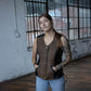 Milwaukee Leather MLL4508 Women's 'Trickster' Vintage Two Tone Crazy Horse Brown and Black Leather Club Style Motorcycle Vest - image 8