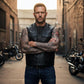 MMCC Men's Low Key Black Leather Motorcycle Vest - MMC30000 — image 2