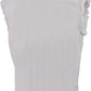 Men's White Lightweight Sleeveless Denim Shirt