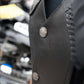 Hot Leathers VSM1008 Men's Black 'Buffalo Nickel Snap' Leather Vest — image 4