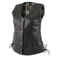 Milwaukee Leather LKL4710 Women's Black Premium Leather Motorcycle Biker Rider Vest w/ Snap Button Closure - image 9