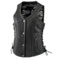 Milwaukee Leather LKL4711 Women's Black Premium Leather Motorcycle Vest with Side Lace Adjustment - image 6