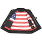 Milwaukee Leather LKM3780 Men's Black Premium Leather Motorcycle Rider Vest w/ Red Stitching and USA Inside Flag Lining — image 6