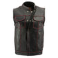 Milwaukee Leather Men's Redline Ledger Club‑Style Motorcycle Premium Leather Vest w/ Red Stitching LKM3788 — image 7