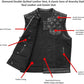 1/2 Black HL21664HF Black Men’s Cross-Stitch Half Leather, Half Canvas Club Motorcycle Vest