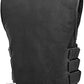 Promo Split SWAT Team–Style Leather Vest with Unique Styling and Hidden Front Zipper
