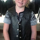 Kid's Unisex Classic Black Leather Motorcycle Western soft leather Vest - HighwayLeather