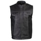 Milwaukee Leather LKM3783 Men's Classic Black Leather Motorcycle Vest with Inside Flannel Liner — image 8