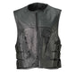 Milwaukee Leather LKM3786 Men's Swat Style Black Leather Motorcycle Riders Vest w/ Adjustable Side Velcro — image 5