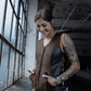 Milwaukee Leather MLL4508 Women's 'Trickster' Vintage Two Tone Crazy Horse Brown and Black Leather Club Style Motorcycle Vest - image 10