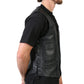 Hot Leathers VSM1008 Men's Black 'Buffalo Nickel Snap' Leather Vest — image 8