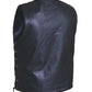 Tall Men's Premium Leather Motorcycle  Vest with side laces