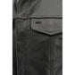 Men’s Premium Cowhide Leather Club Style Motorcycle Biker Riding Vest BZ6410 — image 7