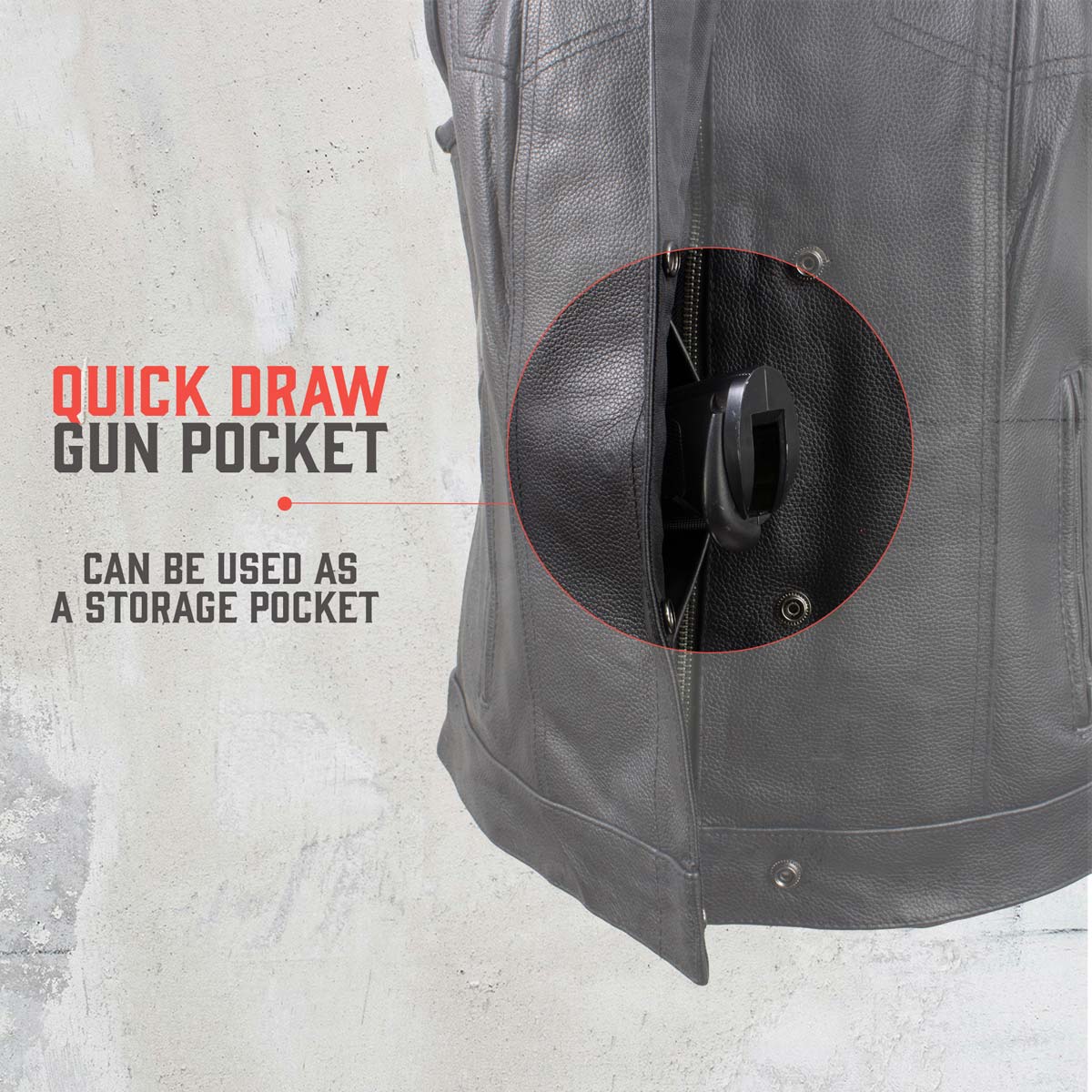 Milwaukee Leather Women's Tara Black Leather Motorcycle Rider 2-in-1 Convertible Hoodie Jacket Vest - LKL4712 - image 8
