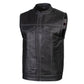 Milwaukee Leather LKM3783 Men's Classic Black Leather Motorcycle Vest with Inside Flannel Liner — image 7