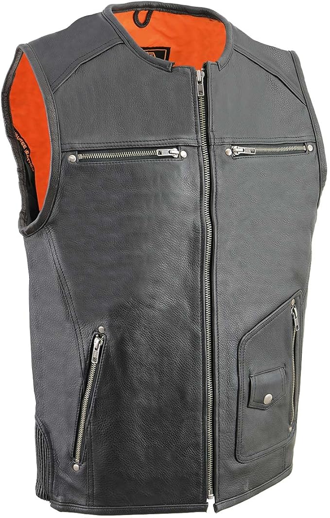 Men's Zipper Front Vest w/ Side Stretch Flex