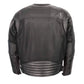 Men's Leather & Mesh Racer Jacket w/ Removable Rain Jacket Liner