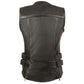 Milwaukee Leather MLL4515 Women's Zipper Front SWAT Style Black Leather Vest - image 2