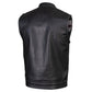 Milwaukee Leather LKM3783 Men's Classic Black Leather Motorcycle Vest with Inside Flannel Liner — image 10