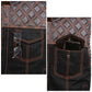 Milwaukee Leather MDM3037 Men’s Wrecker Club Vest – Black Denim & Leather, Diamond Quilt, Orange Stitch — image 7