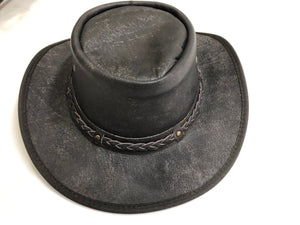 New Vintage Distressed Leather Hat Cowboy Western Style Hat #80130