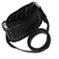 Biker Women’s Eyelet Lace-Up Vest with Matching Studded Black Crossbody Bag