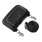 Biker Women’s Eyelet Lace-Up Vest with Matching Studded Black Crossbody Bag