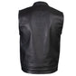 Milwaukee Leather LKM3783 Men's Classic Black Leather Motorcycle Vest with Inside Flannel Liner — image 9