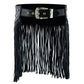 LEATHER TASSEL STUD HIP BELT FOR WOMEN - HighwayLeather