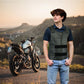 HL11643 Men Bullet Proof style Leather Motorcycle Vest-bikers Club Tactical Vest