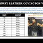 COVINGTON - Men Motorcycle Leather Vest - Gun Pocket, Side Lace, Single panel back, Buffalo Nickle Snaps - HighwayLeather