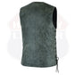 GRAY Straight bottom Gun pocket leather vest