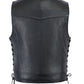 Straight bottom Gun pocket leather vest - HighwayLeather