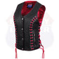 HL14859EYELET WOMEN SIDE LACE VEST  M/O BUFFALO LEATHER
